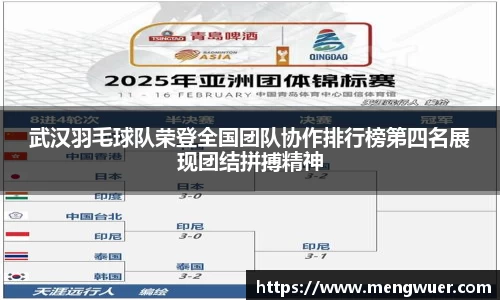 武汉羽毛球队荣登全国团队协作排行榜第四名展现团结拼搏精神